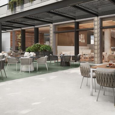 Uso Comercial Meteora Blanco con Verde