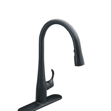 Llave monomando para cocina l&iacute;nea Simplice en negro mate
