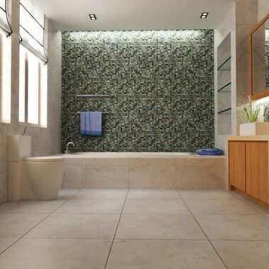 Ba&ntilde;o Interglass Murano Azul con Blanco
