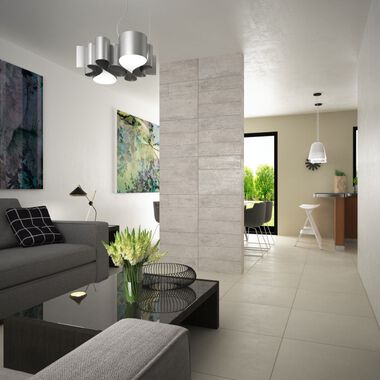 Sala Habitat Beige con Gris