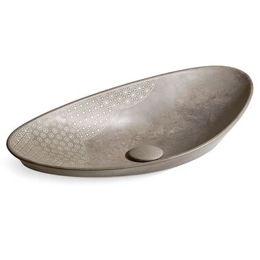 Lavabo Vessel L&iacute;nea Kensho En Gris