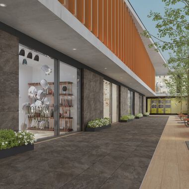 Exterior Rockmont Caf&eacute; con Gris