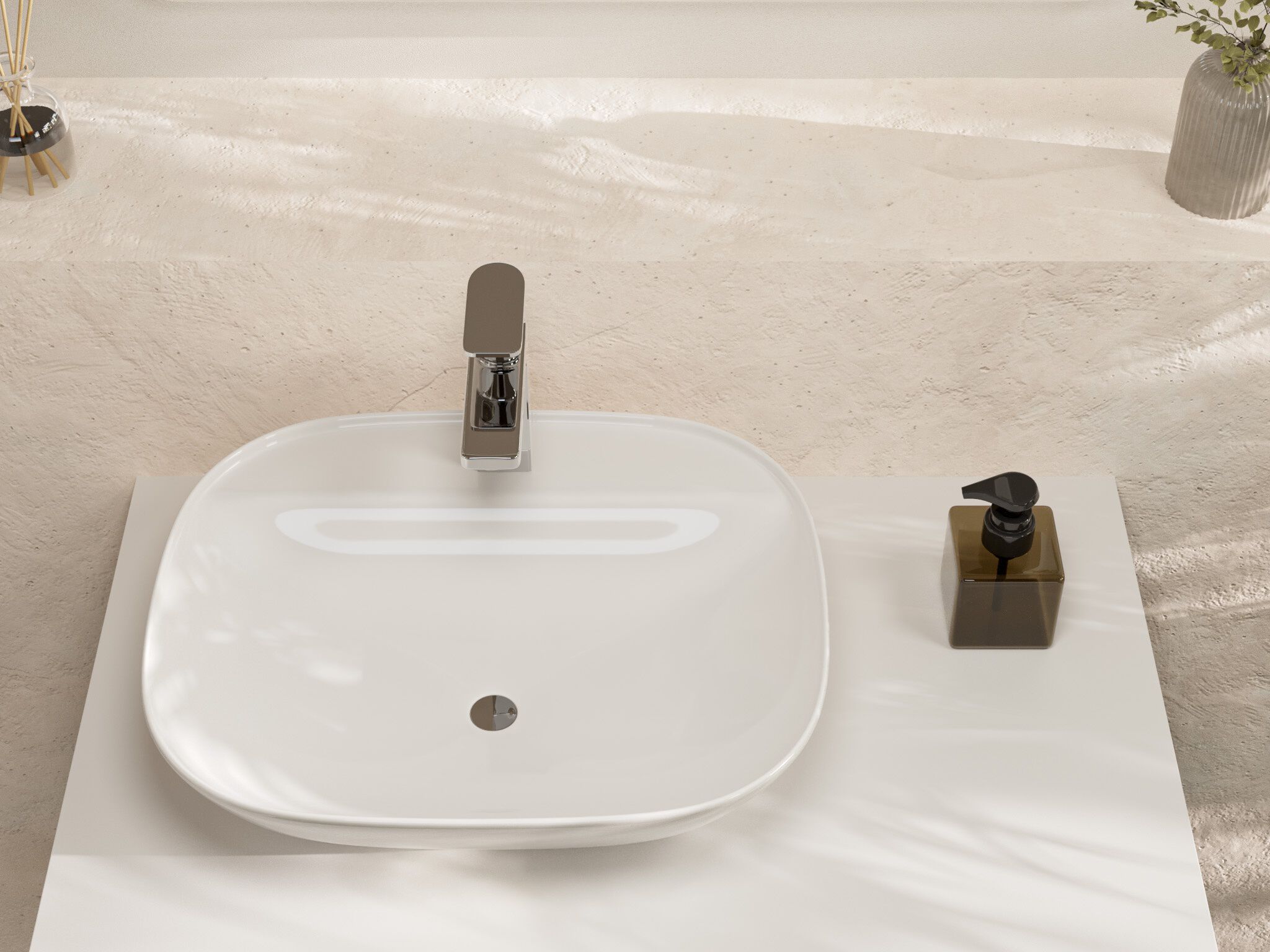 Lavabo de sobrecubierta mediano l&iacute;nea Praga&reg;,,hi-res