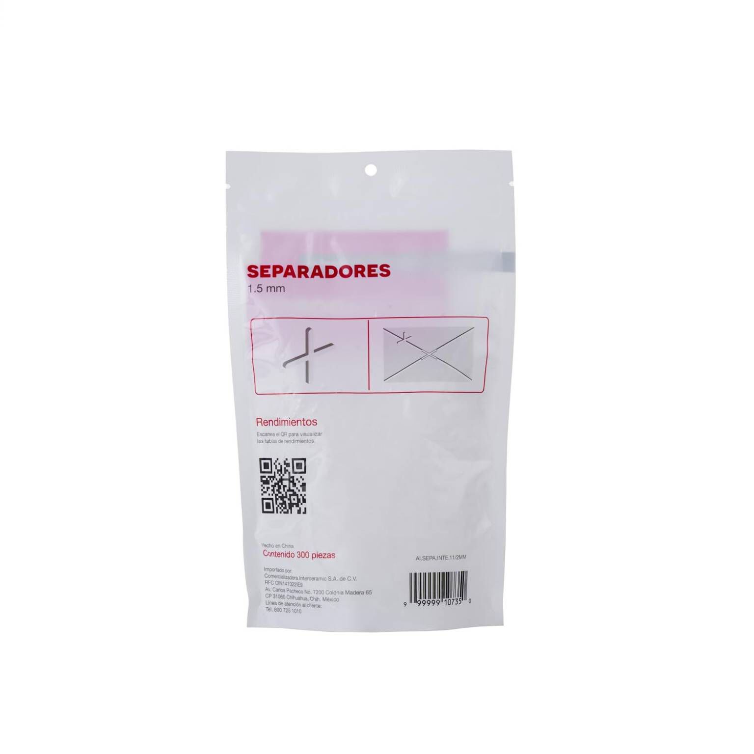 Separador 1.5 mm 300 pza,,hi-res image number null