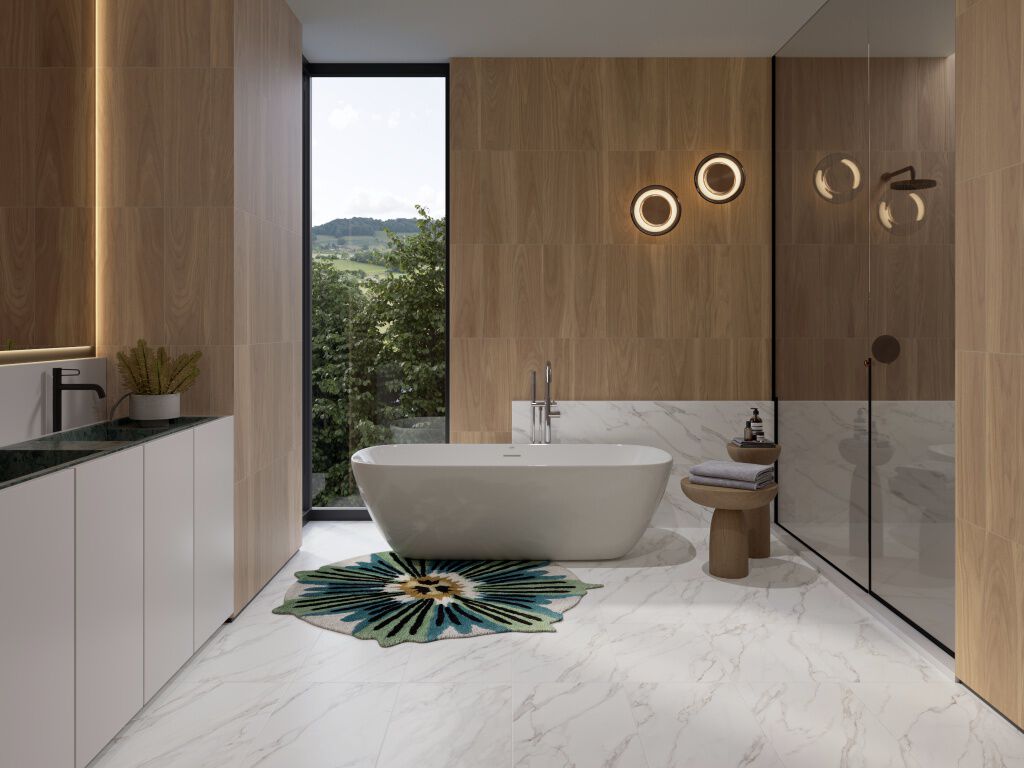 Ba&ntilde;o Lucentia Blanco con Caf&eacute;,,hi-res