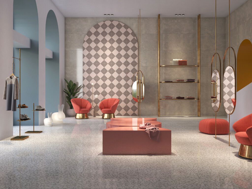 Uso Comercial Harmony Gris con Rosa,,hi-res
