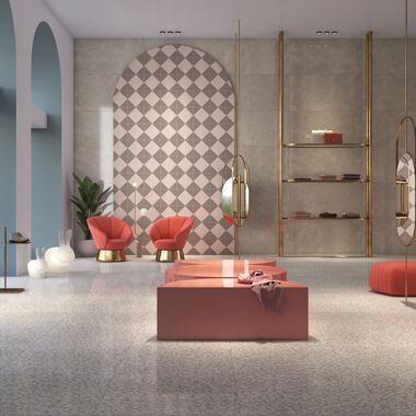 Uso Comercial Harmony Gris con Rosa