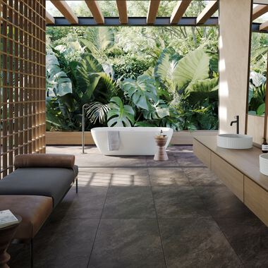 Ba&ntilde;o Earthstone Negro