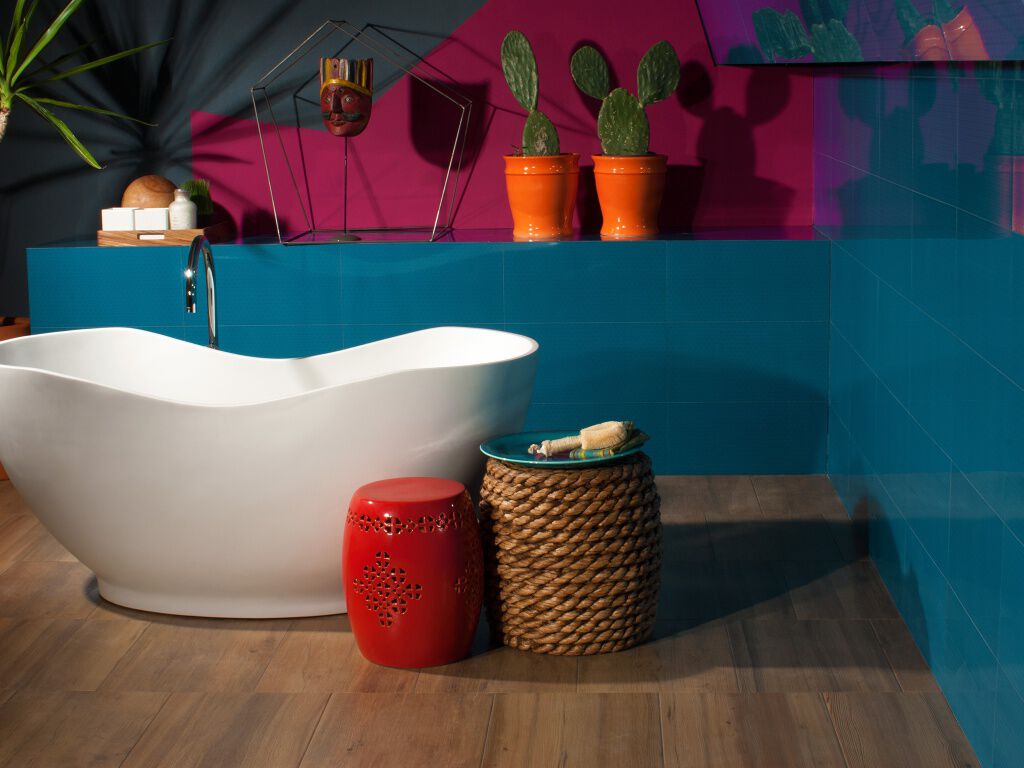 Ba&ntilde;o Kaleido Azul con Caf&eacute;,,hi-res image number null