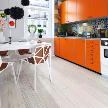 Cocina Dots Beige con Naranja