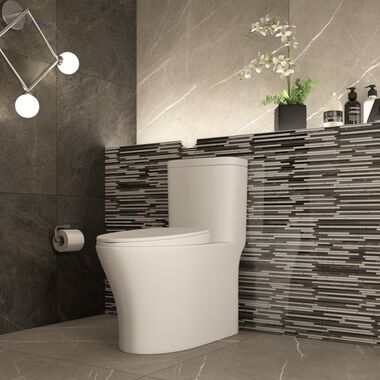 Ba&ntilde;o Acadia Gris con Multicolor