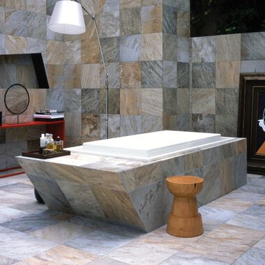 Ba&ntilde;o Slate Supremo Gris