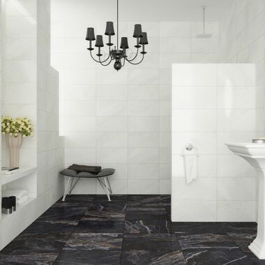 Ba&ntilde;o Vesubio Blanco con Negro