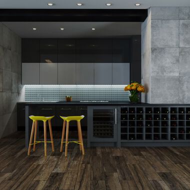 Cocina Amazonia Amarillo, Caf&eacute; y Gris