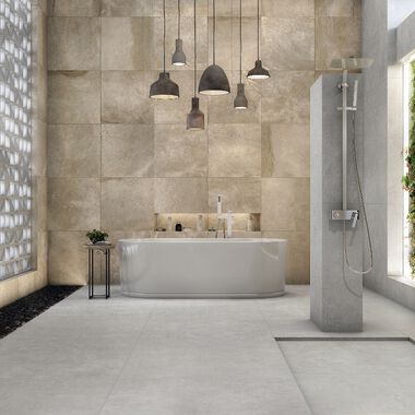 Ba&ntilde;o Acadia Beige con Blanco