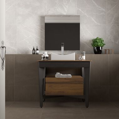 Ba&ntilde;o Modulor Caf&eacute; con Gris