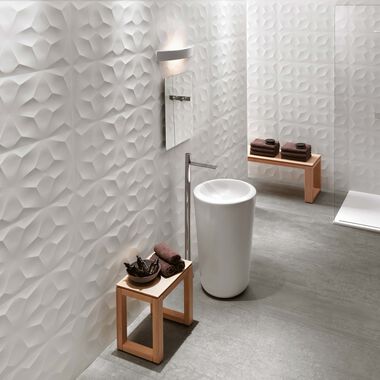 Ba&ntilde;o 3D Wall Blanco
