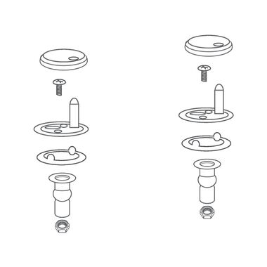 Kit De Instalacion Praga Ii Para Asiento De Sanitario Praga Unico