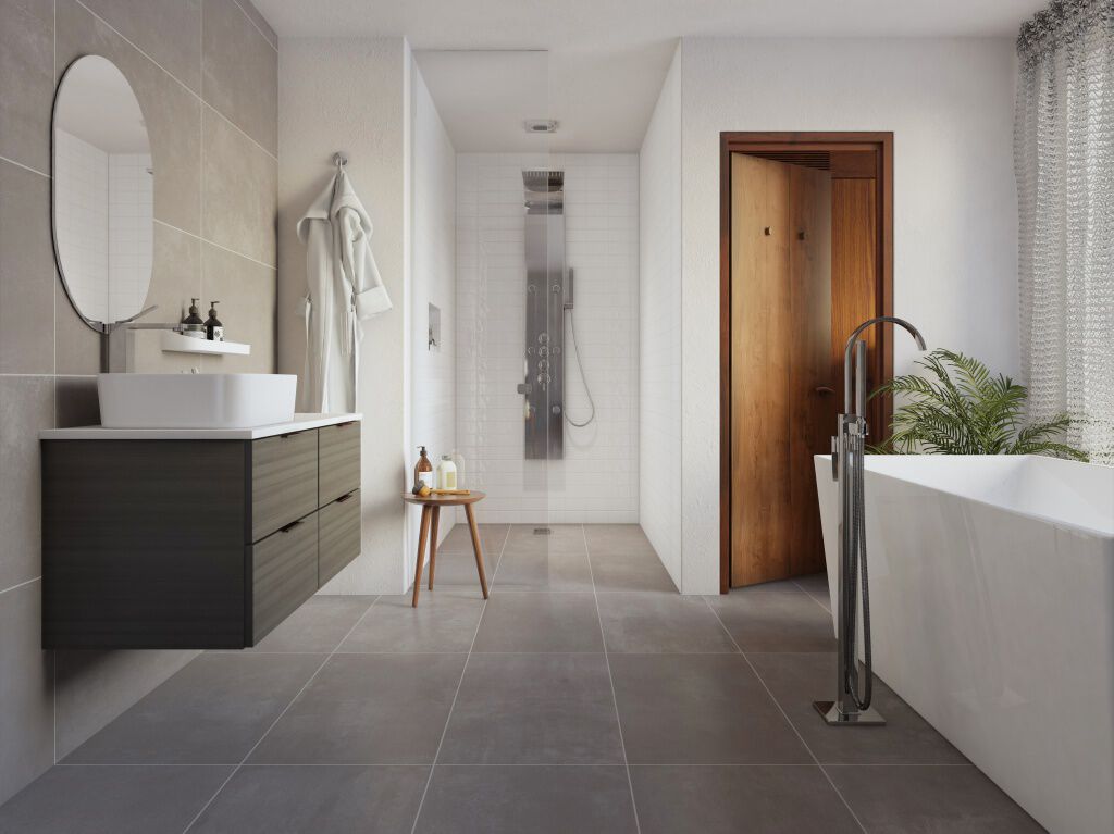 Ba&ntilde;o Polaris Gris,,hi-res