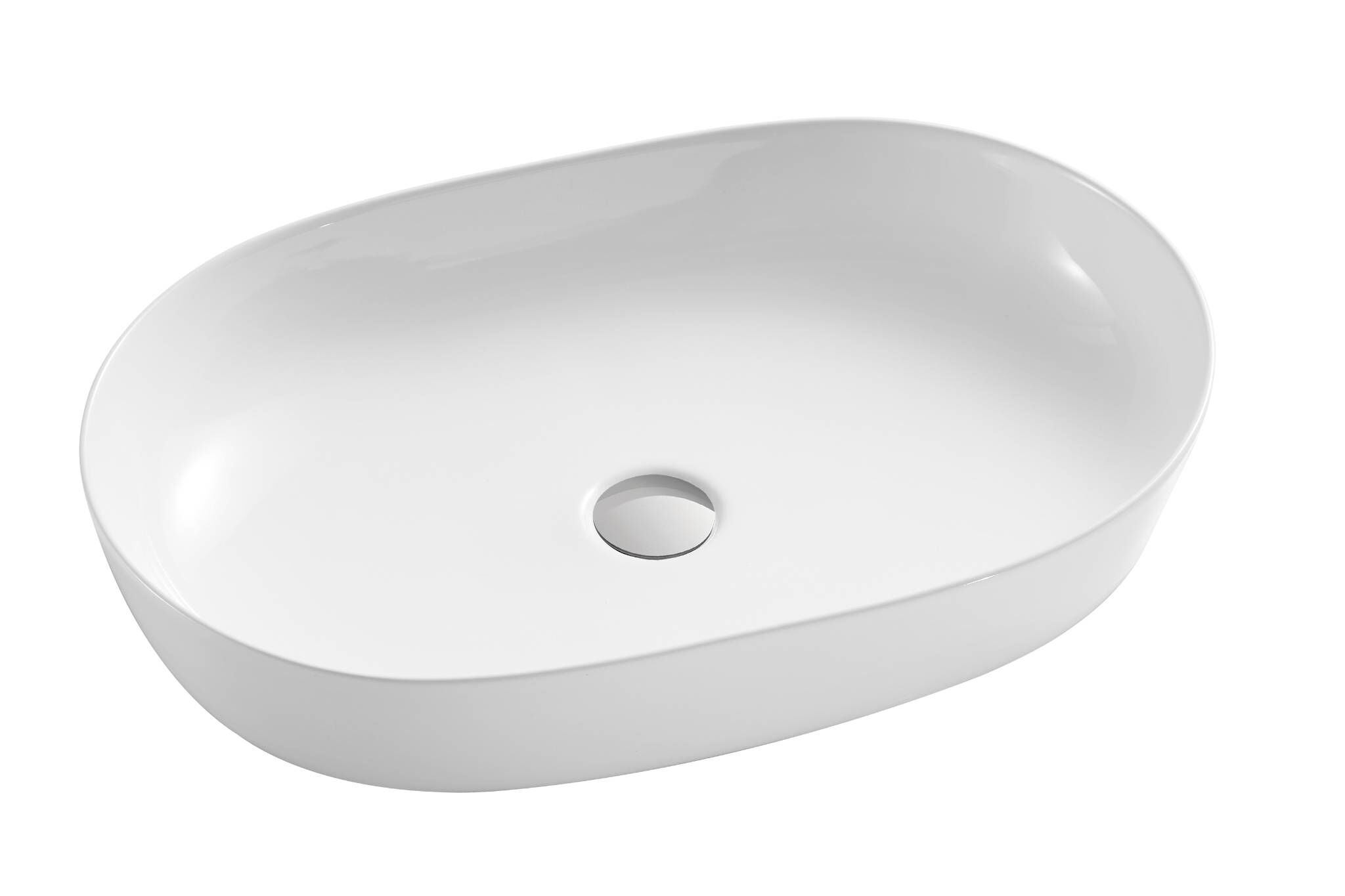 Lavabo De Sobrecubierta L&iacute;nea Essen Round En Blanco Aperlado,,hi-res image number null