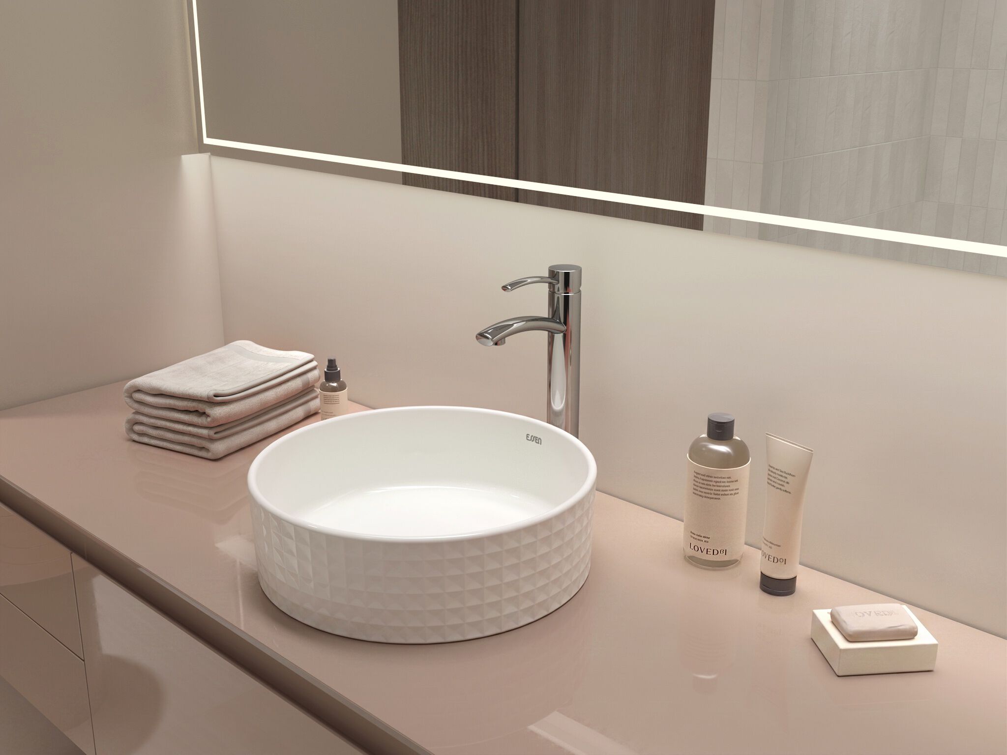 Llave Monomando Alta Para Lavabo L&iacute;nea Ribbon&reg; En Cromo Pulido,,hi-res image number null
