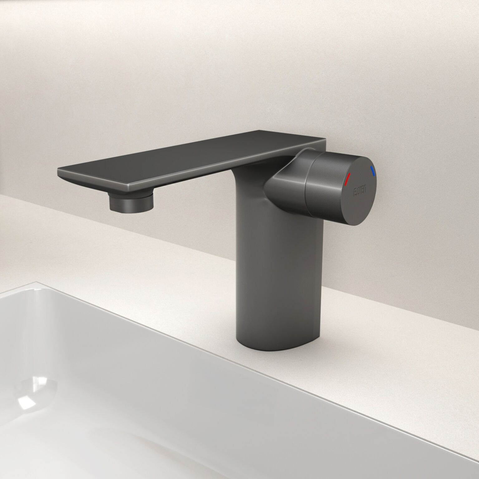 Llave Monomando Baja Para Lavabo L&iacute;nea Weismar En Titanio Mate,,hi-res image number null