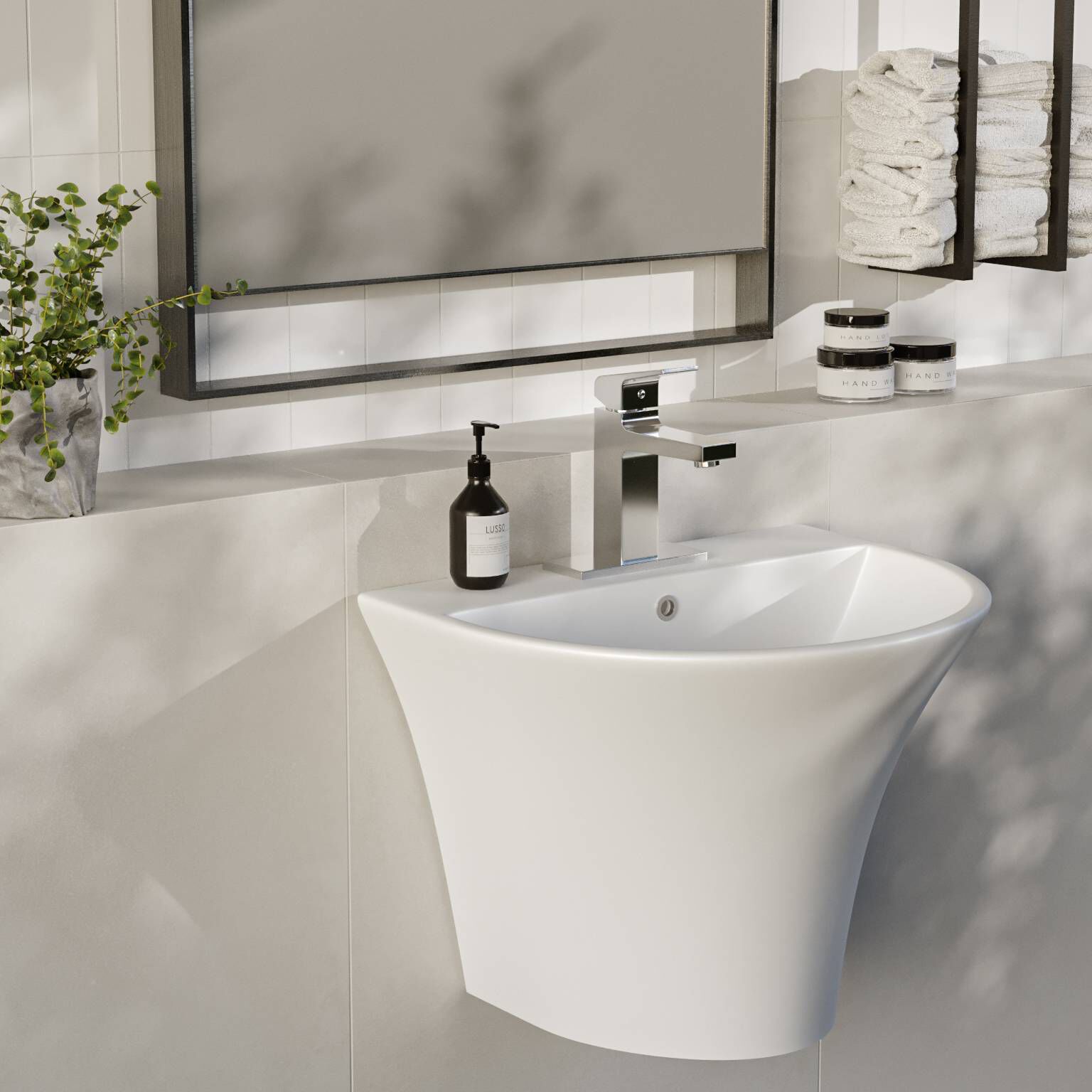 Lavabo De Instalacion En Muro L&iacute;nea Trento&reg;,,hi-res image number null