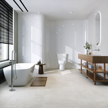 Ba&ntilde;o Incanto Blanco con Gris