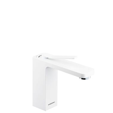 Llave siena monomando baja para lavabo blanco