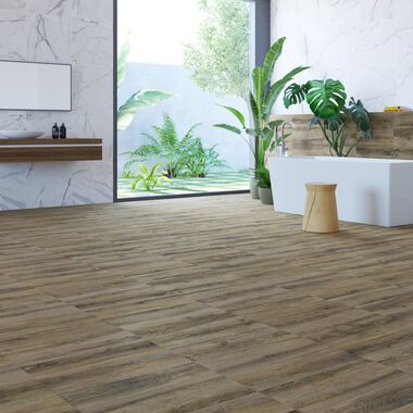 Ba&ntilde;o Marble Collection Blanco con Caf&eacute;