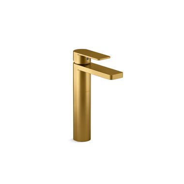 Llave Monomando Alta Para Lavabo Parallel Dorado