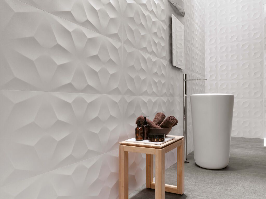 Ba&ntilde;o 3D Wall Blanco,,hi-res