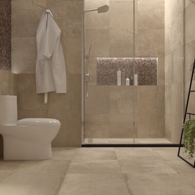 Ba&ntilde;o Acadia Beige con Caf&eacute;