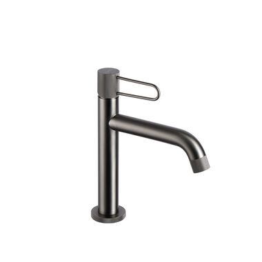 Llave monomando baja para lavabo l&iacute;nea Meyer en titanio mate