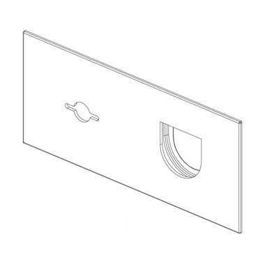 Placa Dublin Decorativa Dubl&iacute;n Para Llave De Muro Blanco Brillante