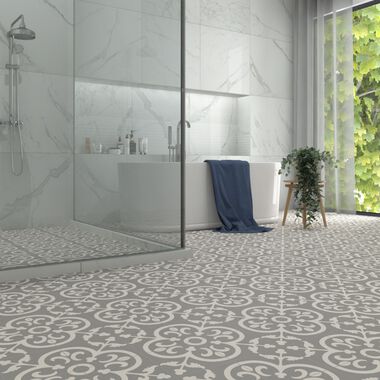 Ba&ntilde;o Epoca Blanco con Multicolor