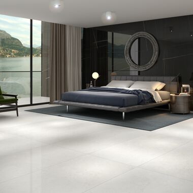 Rec&aacute;mara Marble Slab Beige con Negro