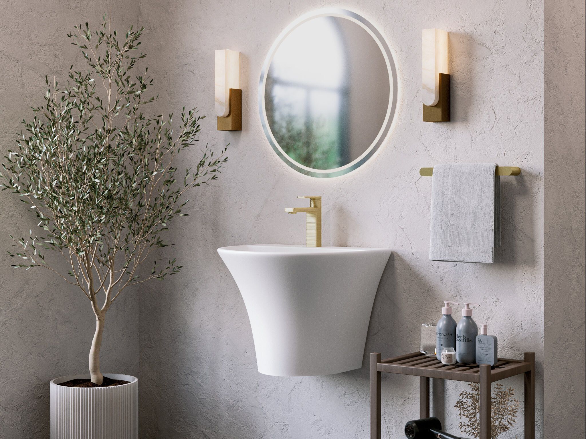 Lavabo De Instalacion En Muro L&iacute;nea Trento&reg;,,hi-res image number null