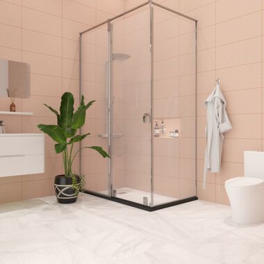 Ba&ntilde;o Stella Blanco con Rosa
