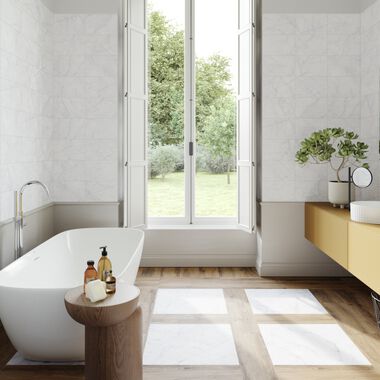 Ba&ntilde;o Novola Beige con Blanco
