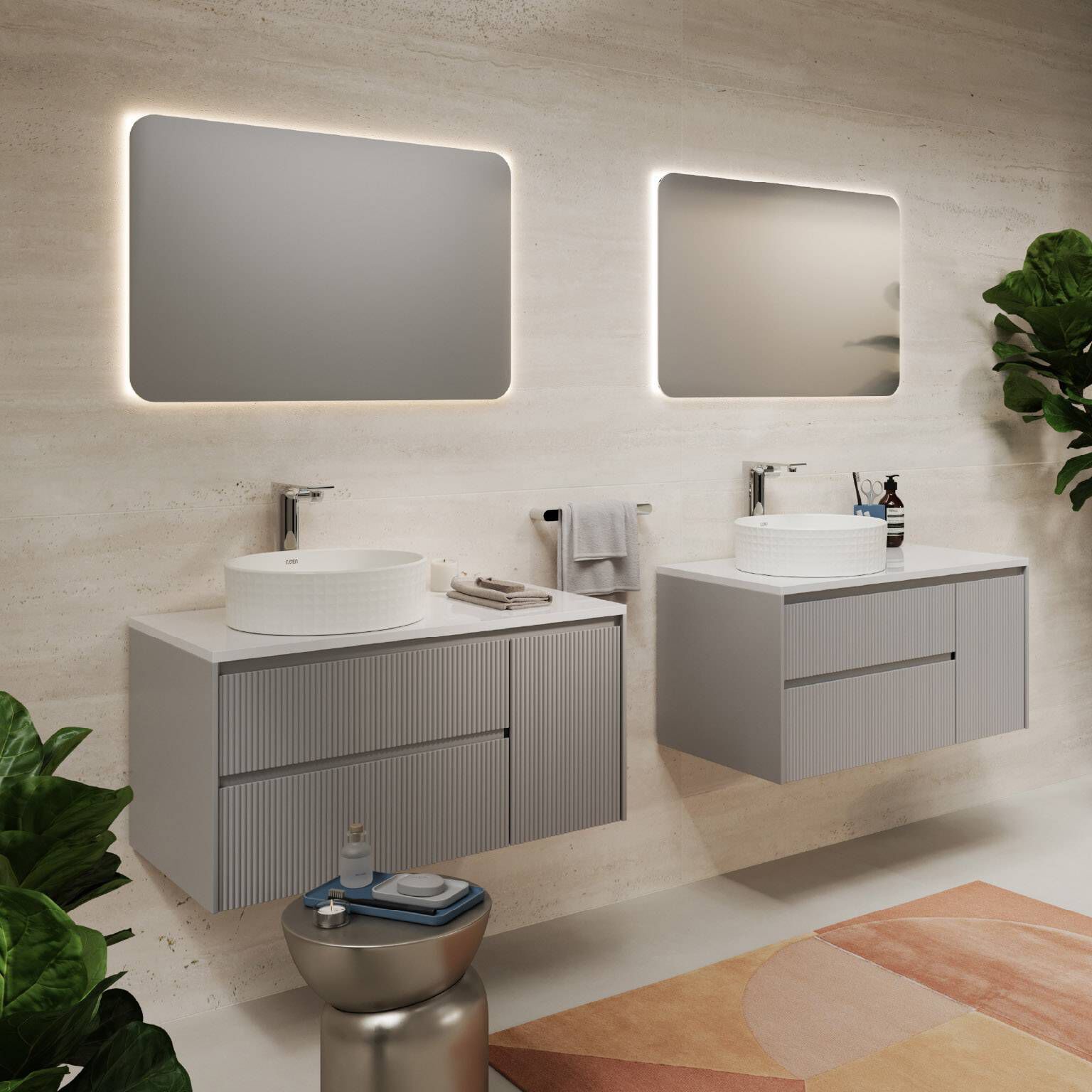 Vanity Vicenza 90 X 45 X 50 Cm Color Gris,,hi-res image number null
