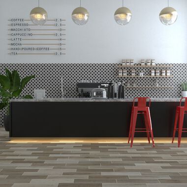 Uso Comercial New Forest Mix Beige, Caf&eacute; y Negro