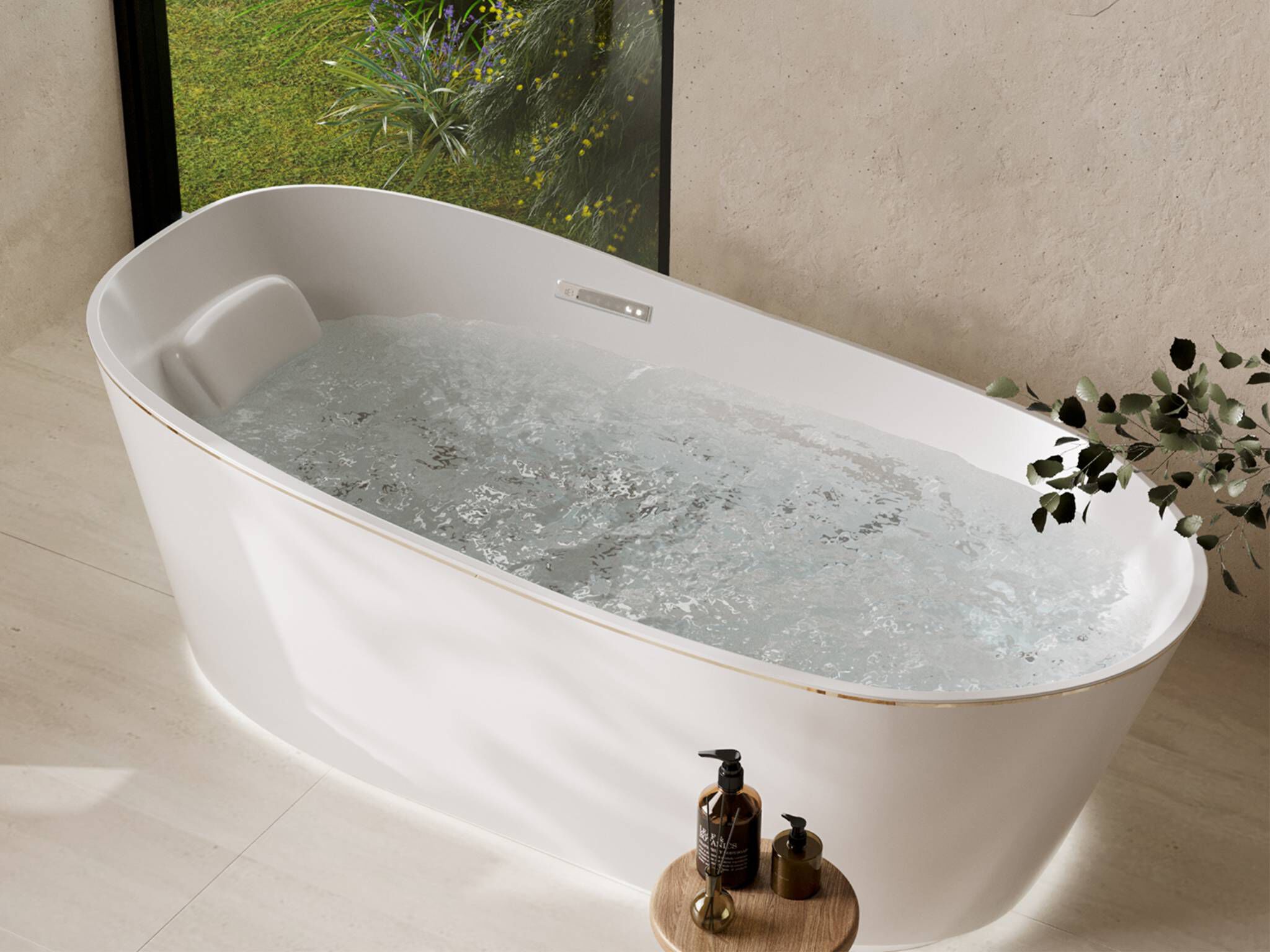 Tina Bernau Freestanding Con Hidromasaje Blanco,,hi-res image number null