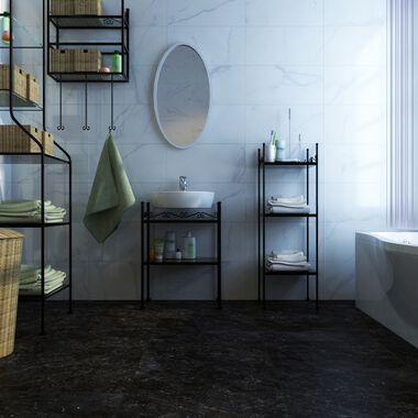 Ba&ntilde;o Marble Collection Blanco con Negro