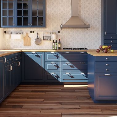 Cocina Pietra Cristal Geometrics Blanco con Caf&eacute;