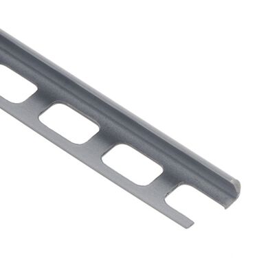 Perfil de pl&aacute;stico curvo plata met&aacute;lico 10mm