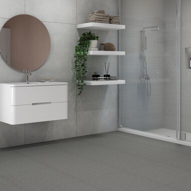 Ba&ntilde;o Concrete Rectificado Gris