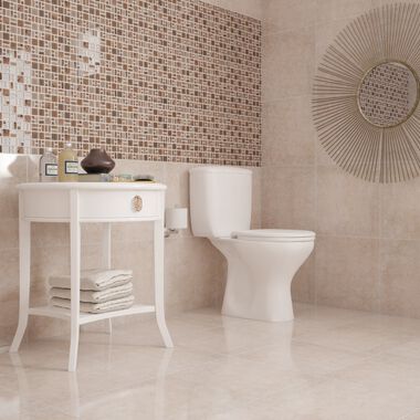 Ba&ntilde;o Pietra Cristal Beige con Caf&eacute;