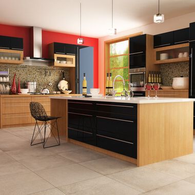 Cocina Interglass Murano Amarillo, Azul y Gris