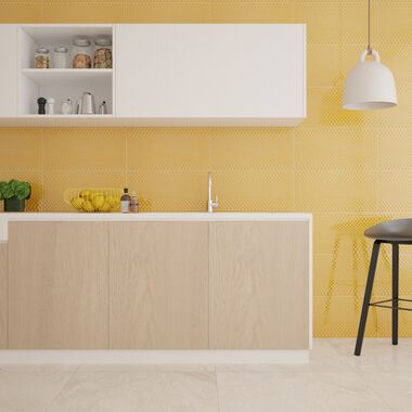 Cocina Geologic Amarillo con Beige